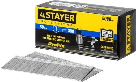 Гвозди тип 300, 50 мм, особотвердые, STAYER &quot;PROFESSIONAL&quot; 31530-50, 5000 шт 31530-50 купить в Надыме