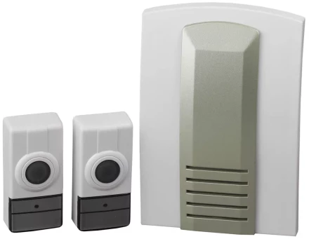 Звонок СВЕТОЗАР "ВОЛНА" радиочастотный беспроводной, 16 мелодий, 2 кнопки, 4,5В SV-58066-2 купить в Надыме