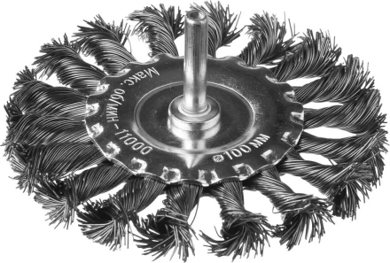 DEXX. Щетка дисковая для дрели, жгутированная стальная проволока 0,5мм, 100мм 35108-100 купить в Надыме