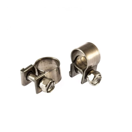 Хомуты металлические MINI 9-11 мм ширина 9 мм,  винтовой W4 2 шт Сибртех 475023 купить в Надыме