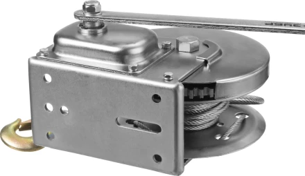 Лебедка ручная барабанная ЗУБР "ПРОФЕССИОНАЛ", подъемная, тросовая, 0,9т, 8м 43117-0.9 купить в Надыме