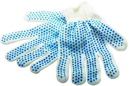 Перчатки х/б ПВХ "точка" 6 пар в упаковке  Россия 67717 купить в Надыме