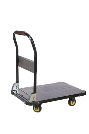Тележка платформенная 600 кг TOR PH600 (800х500) со складной ручкой (пластиковые колеса 100 мм) 1024683 купить в Надыме