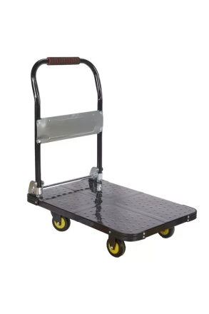 Тележка платформенная 600 кг TOR PH600 (800х500) со складной ручкой (пластиковые колеса 100 мм) 1024683 купить в Надыме