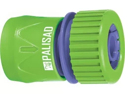 Соединитель пластмассовый быстросъемный для шланга 3/4" аквастоп  PALISAD 66165