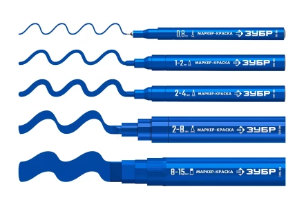 ЗУБР МК-800 синий, 2-8 мм клиновидный маркер-краска (06327-7) купить в Надыме