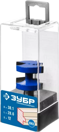 ЗУБР 38.1 x 28.6 мм, хвостовик 12 мм, фреза пазо-шиповая наборная, Профессионал (28731-38.1-2) купить в Надыме