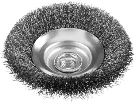 ЗУБР &quot;ПРОФЕССИОНАЛ&quot;. Щетка коническая для УШМ, витая стальная проволока 0,3мм, 100ммхМ14 35265-100_z02 купить в Надыме