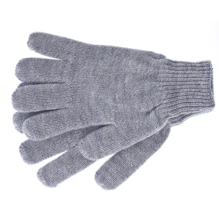 Перчатки трикотажные акрил серое мулине двойная манжета Сибртех Россия 68674 купить в Надыме