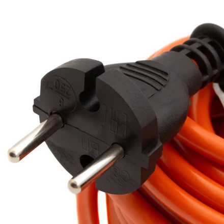 Удлинитель-шнур силовой 10 м, 6А, тип УХз6, ПВС, 1 розетка без заземления Сибртех 95811 купить в Надыме