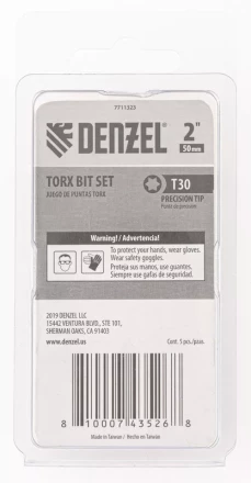 Бита T30x50, 5 шт. Denzel 7711323 купить в Надыме