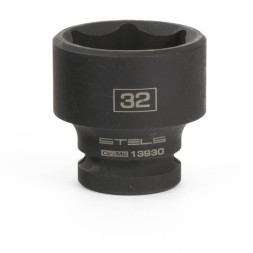 Головка ударная шестигранная 32 мм 1/2&quot; CrMo  Stels 13930