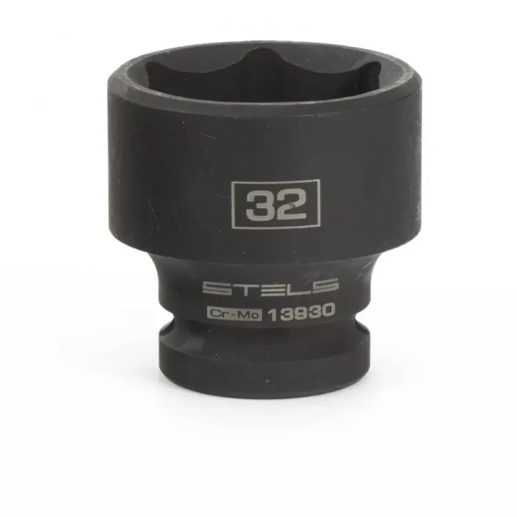 Головка ударная шестигранная 32 мм 1/2" CrMo  Stels 13930 купить в Надыме