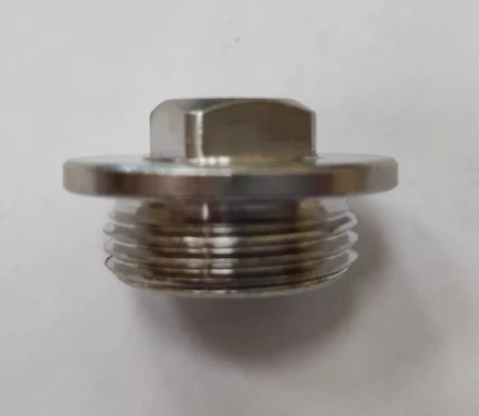 Заглушка GENERAL FITTINGS, 6-ти гранная головка с прижимной шайбой, никелированная латунь, наружная резьба, 3/4" 51099-3/4 купить в Надыме