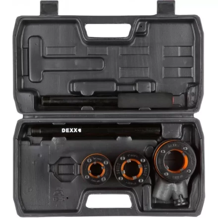 Набор DEXX: Клуппы трубные, с трещоткой 620мм, №3: 1/2", 3/4", 1" 28280-H3 купить в Надыме