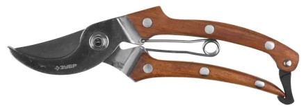 Секатор из нержавеющей стали с деревянными ручками, ЗУБР Эксперт 40103, рез до 22мм, 195мм 40103 купить в Надыме