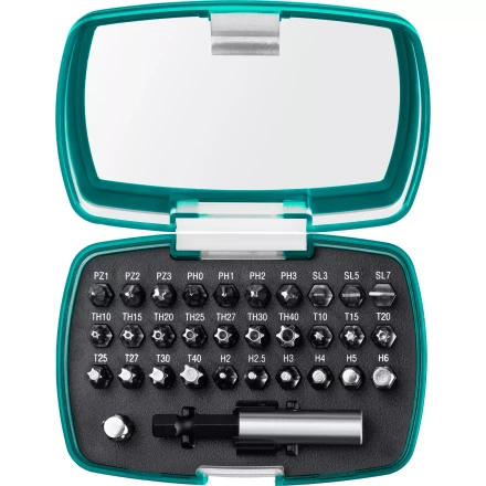 Набор бит и адаптеров KRAFTOOL C-Drive многофункциональный, Cr-Mo сталь, в ударопрочном компактном боксе. Цветная маркировка типов шлицов 26067-H32 купить в Надыме