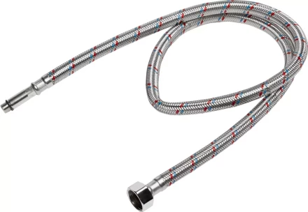 Подводка гибкая STAYER для воды, к смесителям, оплетка из нержавеющей стали, удлиненная, г/ш 1/2"-1м 51017-100 купить в Надыме