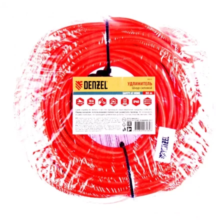 Удлинитель-шнур силовой 50 м 1 розетка 10 A серия УХ10 Denzel 95913 купить в Надыме