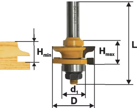 Фреза комбинированная рамочная ф41х24мм хв. 12мм 46526 купить в Надыме