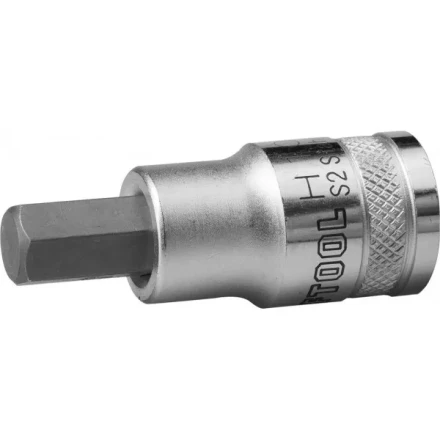 Торцовая бита-головка KRAFTOOL "INDUSTRIE QUALITAT", материал S2, HEX, сатинированная, 1/2", H10 27908-10_z01 купить в Надыме