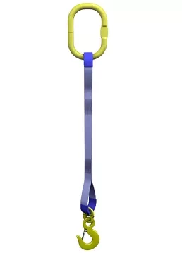 Строп текстильный одноветвевой 1СТ 10 т   L=5 м SF6 250 мм без кч. с ОВ 11.2 т купить в Надыме