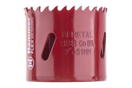 Коронка биметаллическая HAMMER Ф51х38мм 5/8&quot; BiMETALL (224-010) купить в Надыме