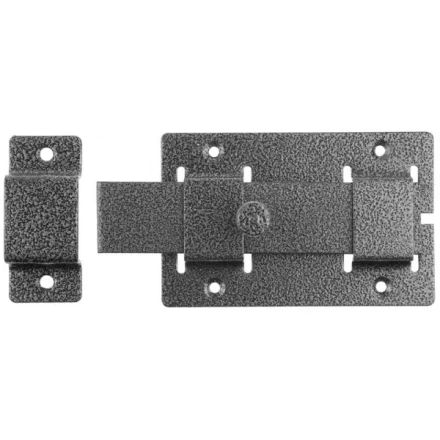 Задвижка накладная"ЗД-02"для дверей усиленная, порошковое покрытие, цвет серебро, плоский засов 30х135х7мм, 75х115мм 37776-2 купить в Надыме