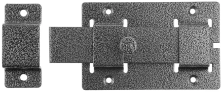 Задвижка накладная"ЗД-02"для дверей усиленная, порошковое покрытие, цвет серебро, плоский засов 30х135х7мм, 75х115мм 37776-2 купить в Надыме