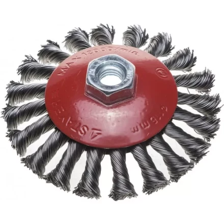 ЗУБР "ПРОФЕССИОНАЛ". Щетка коническая для УШМ, плетеные пучки стальной проволоки 0,5мм, 115ммхМ14 35269-115_z02 купить в Надыме