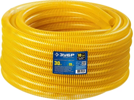 ЗУБР 19 мм x 30 м, 10 атм, со спиралью ПВХ, напорно-всасывающий шланг, ПРОФЕССИОНАЛ (40327-19-30) купить в Надыме