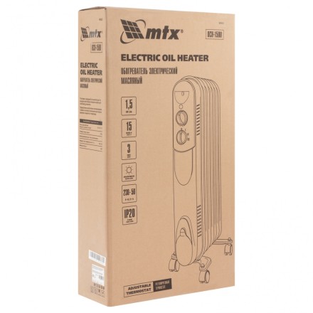 Масляный обогреватель MTX OCH-1500, 230 В, 1500 Вт // MTX 98302 купить в Надыме