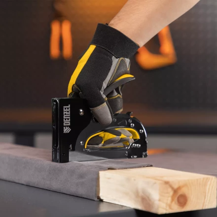 Степлер мебельный Denzel 40211, стальной корпус, быстрая загрузка, регул. силы удара, тип 53, 4-14 мм купить в Надыме