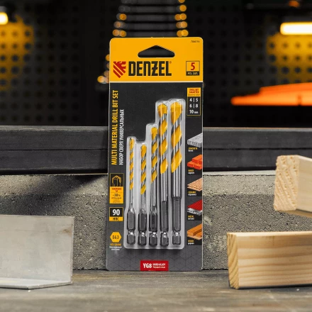 Набор сверл универсальных, Multi cut, 4-10 мм, 5 шт Denzel 706016 купить в Надыме