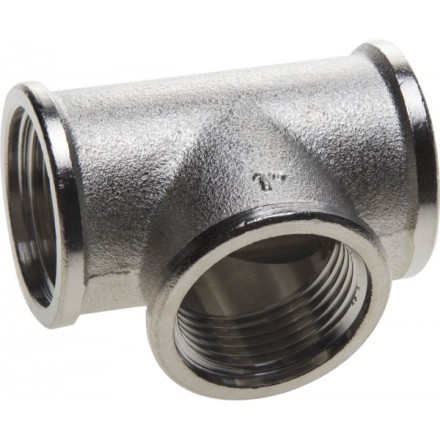 Тройник GENERAL FITTINGS никелированная латунь, г/г/г, 1&quot; 51052-1 купить в Надыме