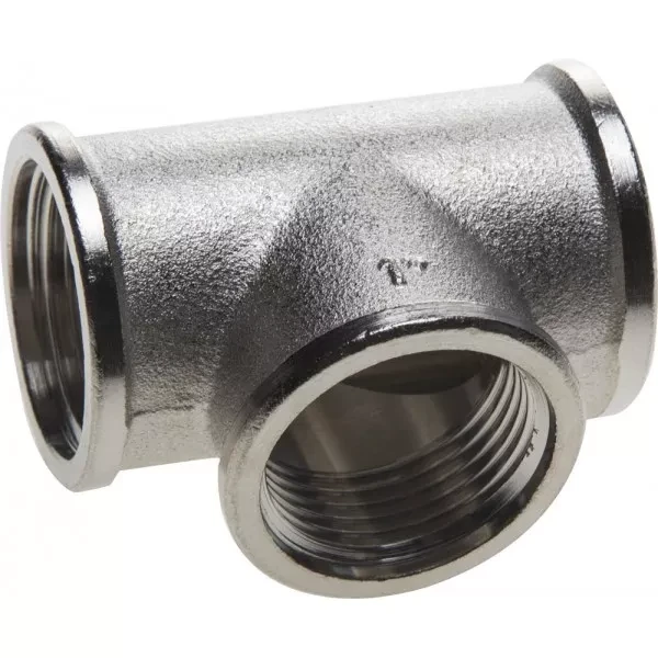 Тройник GENERAL FITTINGS никелированная латунь, г/г/г, 1" 51052-1 купить в Надыме