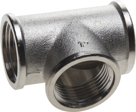 Тройник GENERAL FITTINGS никелированная латунь, г/г/г, 1&quot; 51052-1 купить в Надыме
