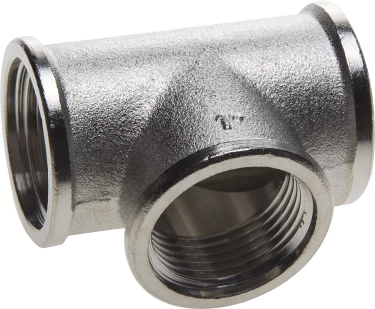 Тройник GENERAL FITTINGS никелированная латунь, г/г/г, 1" 51052-1 купить в Надыме