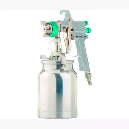 Пневматический краскопульт AS 702 НP профессиональный, всасывающего типа, сопло 1,8 мм и 2,0 мм Stels 57364 купить в Надыме