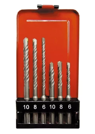 Набор буров по бетону 6-8-10х110 6-8-10х160 мм 6 шт в пластиковой коробке SDS PLUS MATRIX 71096 купить в Надыме