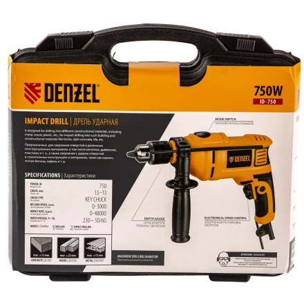 Дрель ударная ID-750 Denzel 26307 купить в Надыме