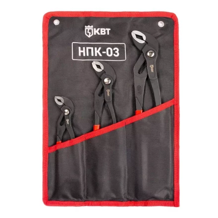 Набор переставных клещей КВТ НПК-03 с кнопочной фиксацией (85285) купить в Надыме