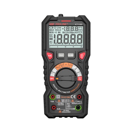Мультиметр цифровой КВТ KT 118E с True RMS и автоматическим выбором пределов измерений (88548) купить в Надыме