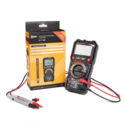 Мультиметр цифровой КВТ KT 118E с True RMS и автоматическим выбором пределов измерений (88548) купить в Надыме