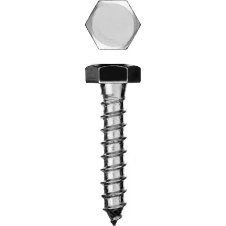 Шурупы ЗУБР "МАСТЕР" с шестигранной головкой, оцинкованные, 6x40мм, 110шт 4-300451-06-040 купить в Надыме