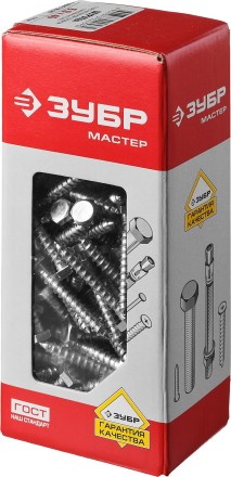 Шурупы ЗУБР &quot;МАСТЕР&quot; с шестигранной головкой, оцинкованные, 6x40мм, 110шт 4-300451-06-040 купить в Надыме