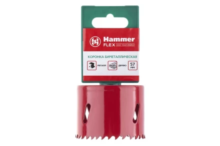 Коронка биметаллическая HAMMER Ф57х38мм 5/8" BiMETALL (224-011) купить в Надыме