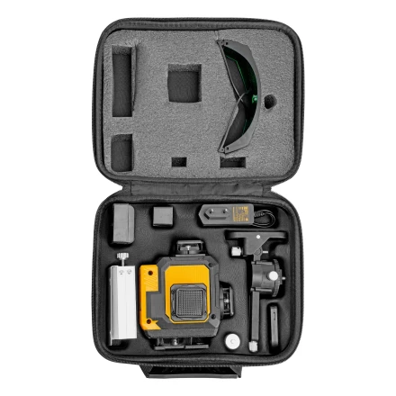 Лазерный уровень мультипризменный DLV 360-4T, 30 м, зеленый луч, Li-Ion 2,4 Aч, штатив// Denzel 350815 купить в Надыме
