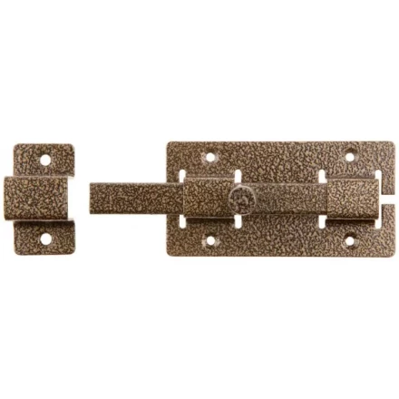 Задвижка накладная"ЗД-06"для дверей усиленная, порошковое покрытие, цвет бронза, квадратный засов 15х145х15мм, 75х115мм 37788-6 купить в Надыме