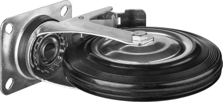 ЗУБР d 200 мм, г/п 185 кг, игольчатый подшипник, резина/металл, поворотное колесо, Профессионал (30936-200-S) купить в Надыме